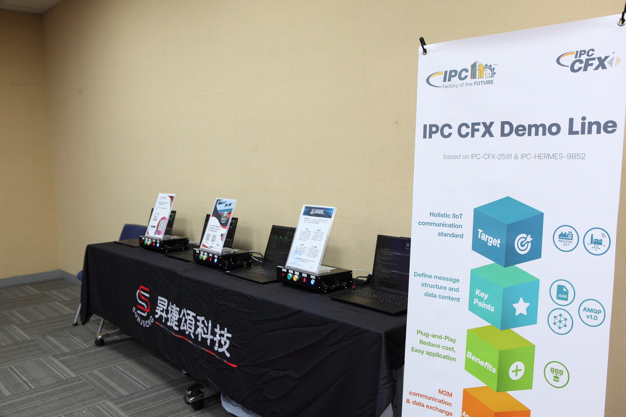 昇捷頌科技展示符合 IPC-CFX-2591 標準之數據整合解決方案